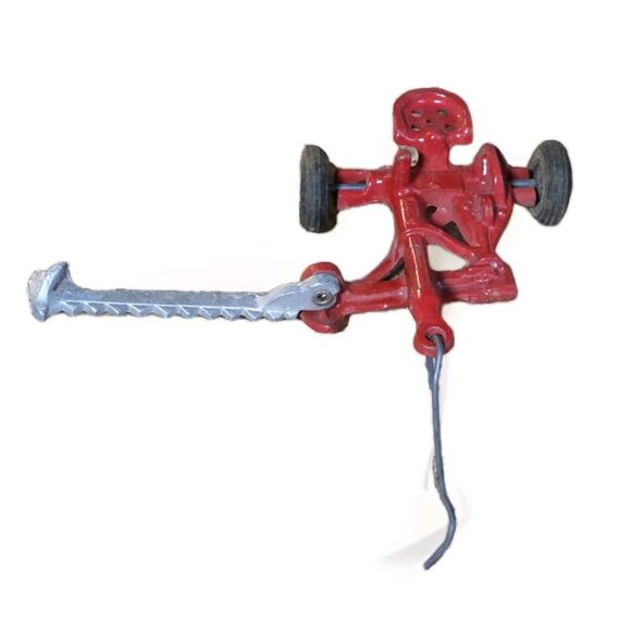 Vintage 1950s Oliver Sickle Mower Die Cast Aluminum Red Farm Tractor - Picture 2 of 8